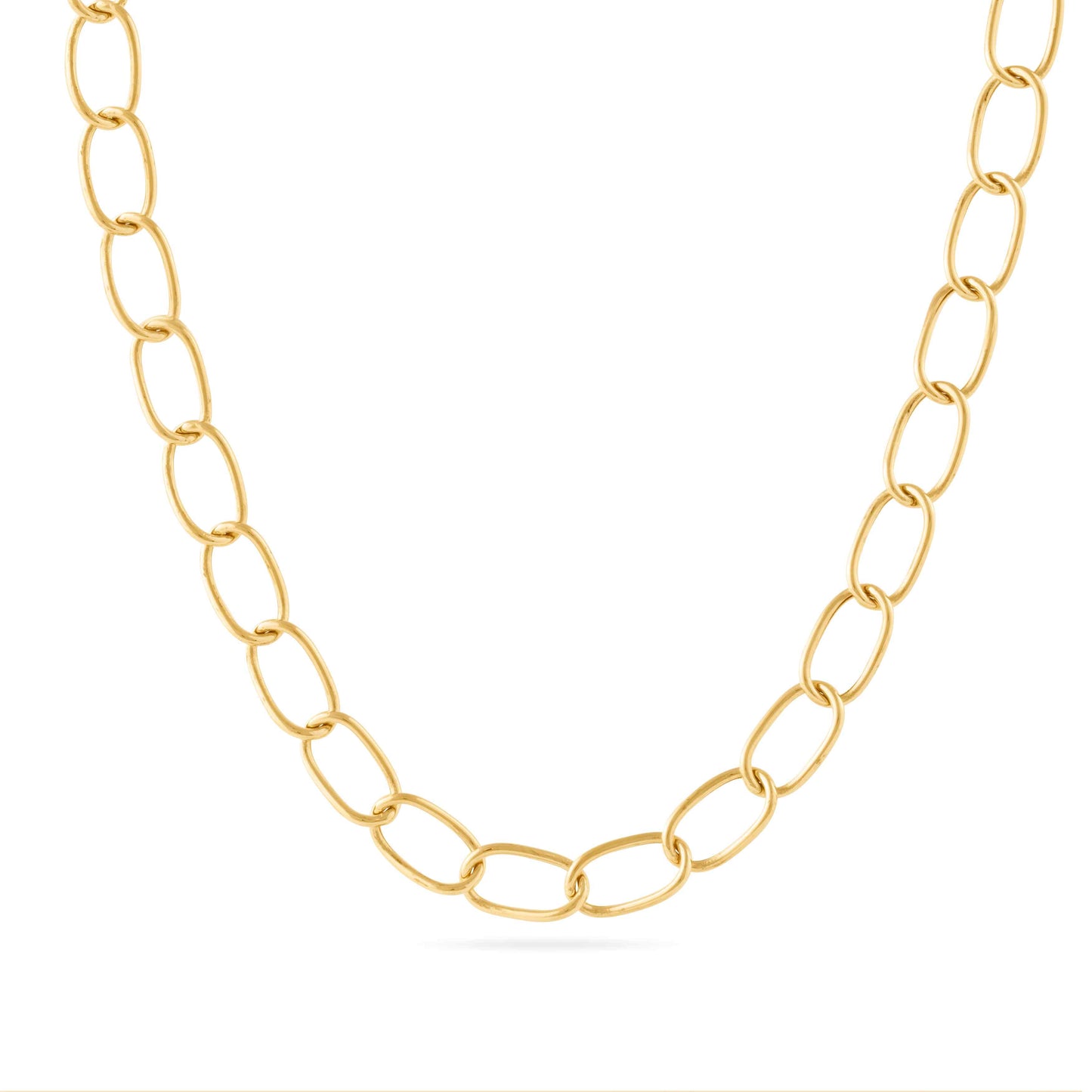 Large Link 18K Gold Necklace