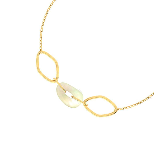 Mother-of-Pearl Motif Gold Bracelet