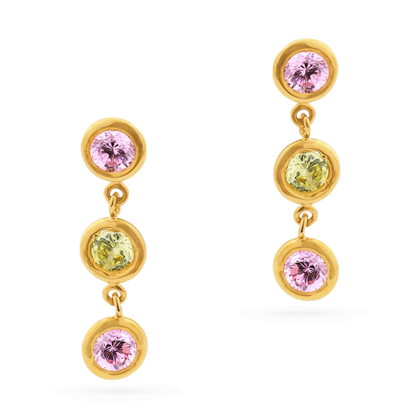 Pastel Sapphire Gold Ear Drops