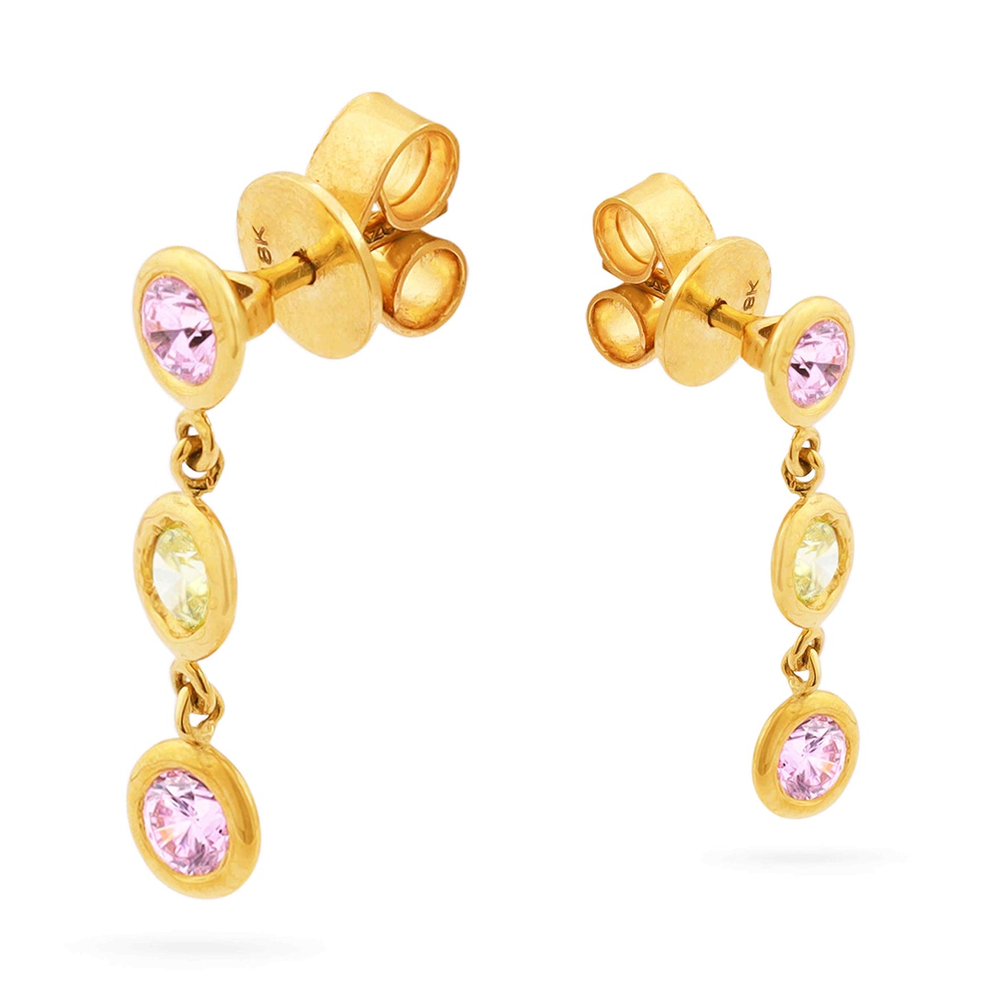 Pastel Sapphire Gold Ear Drops