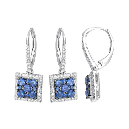 Diamond & Sapphire Ear Drops
