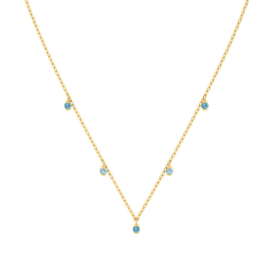 Blue Topaz & Aquamarine Necklace