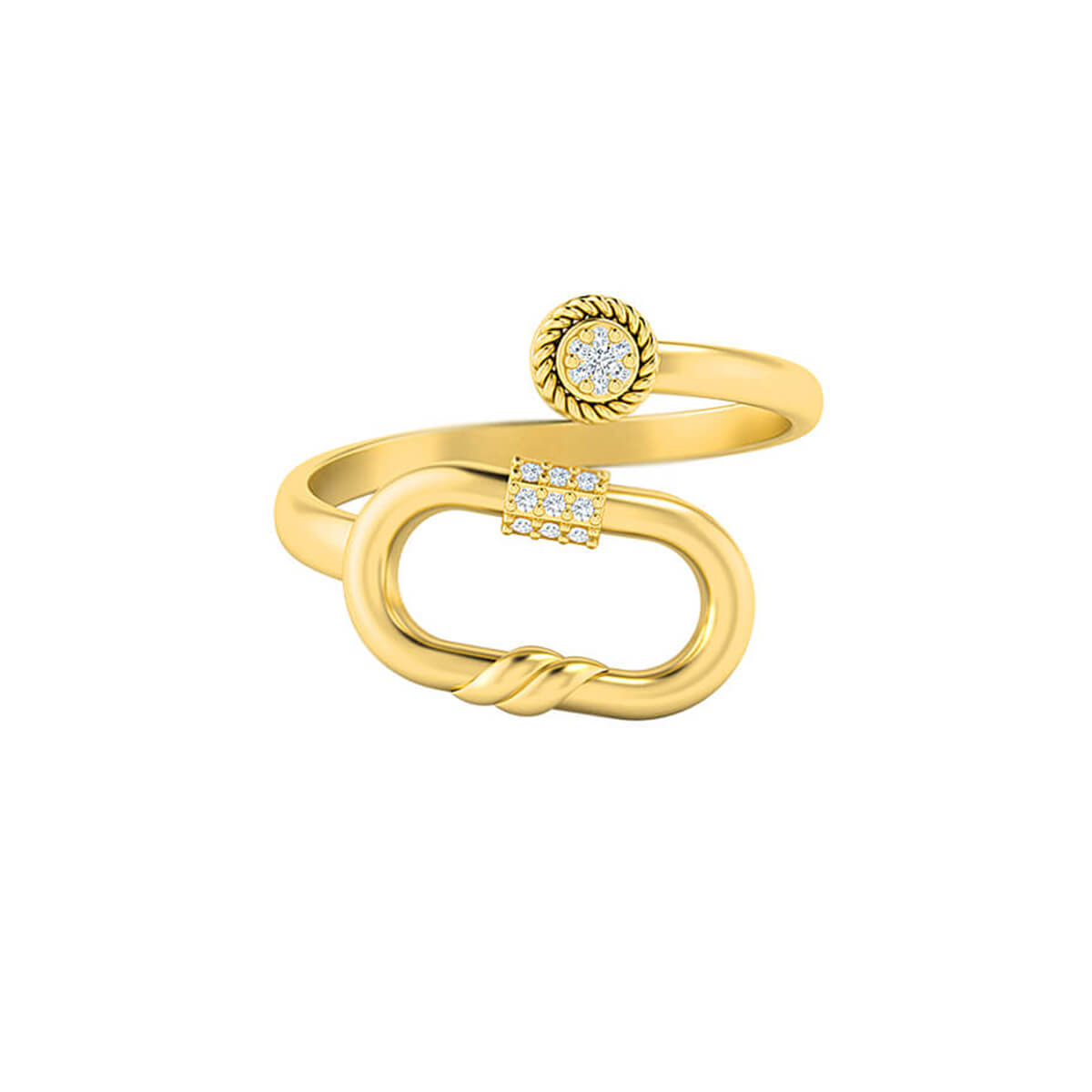 Lock Your Dreams Statement Twist Ring