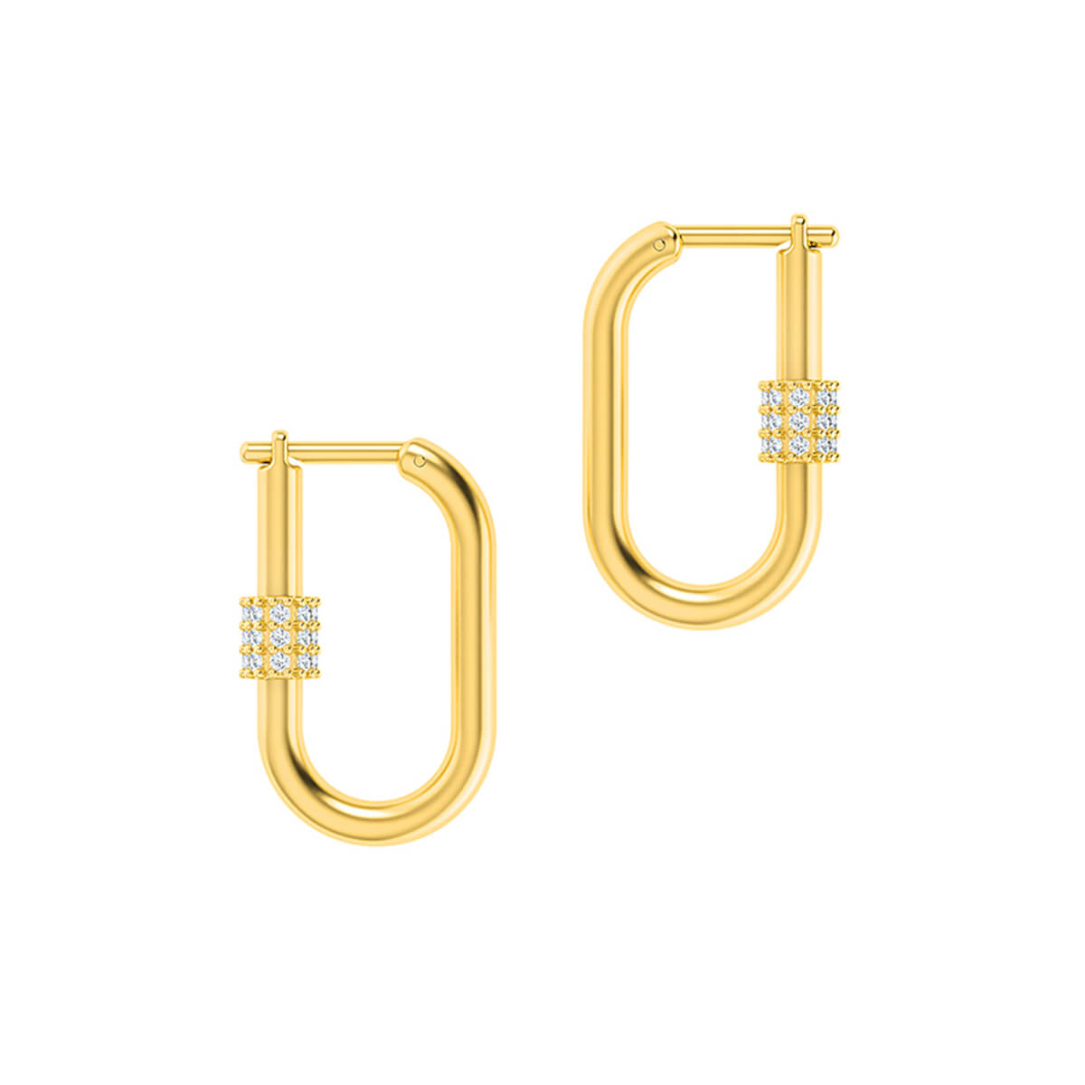 Lock Your Dreams Bold Diamond Earrings