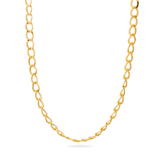 Wide Link 18K Gold Necklace