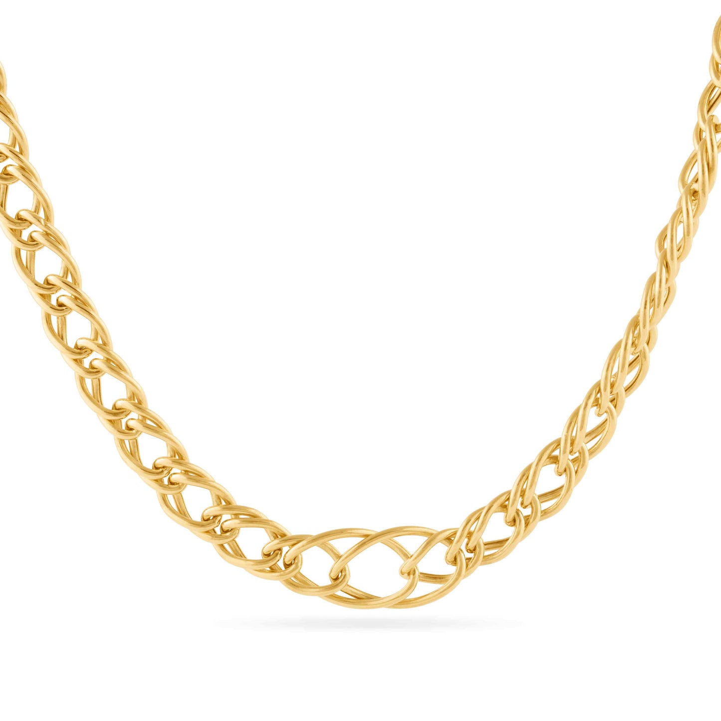 Mod Twist Chain Gold Necklace